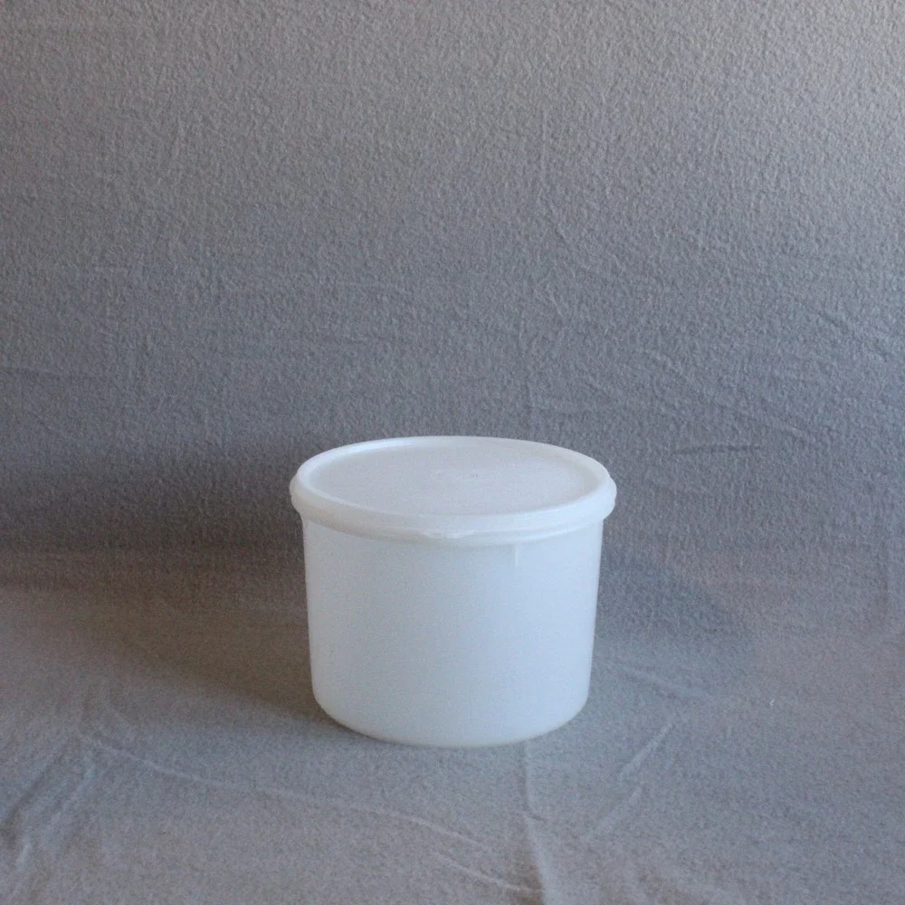 Vintage Tupperware White 3 Qt Round Canister with Lid 7